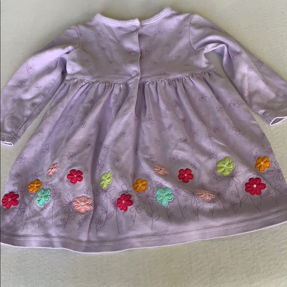 3T purple dress with flowers - Picture 3 of 3